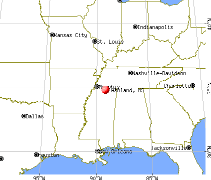 Ashland, Mississippi map
