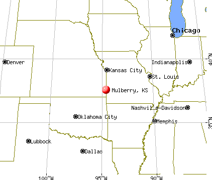 Mulberry, Kansas map