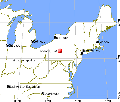 Clarence, Pennsylvania map
