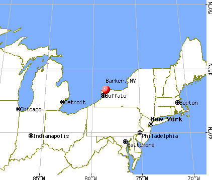 Barker, New York map