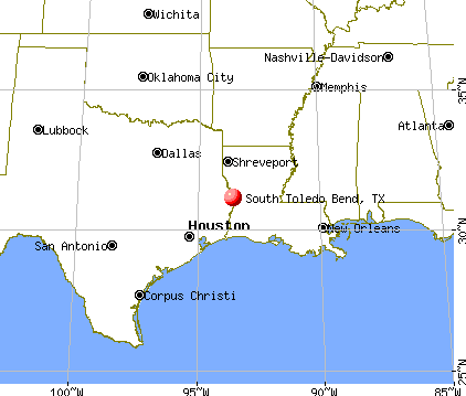 South Toledo Bend, Texas map