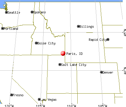 Paris, Idaho map