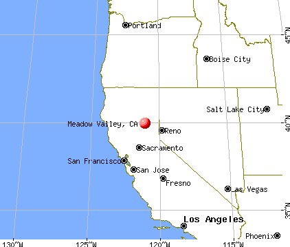 Meadow Valley, California map