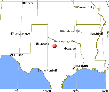 Newcastle, Texas map