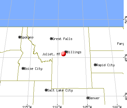 Joliet, Montana map