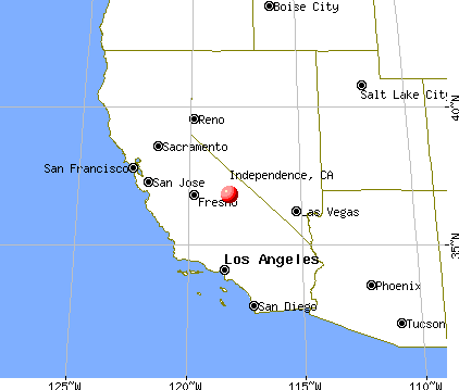 Independence, California map