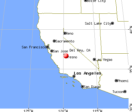 Del Rey, California map