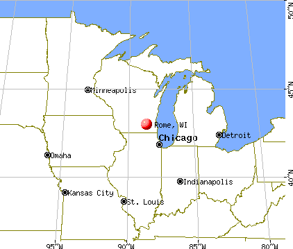 Rome, Wisconsin map