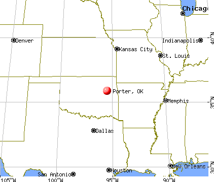 Porter, Oklahoma map