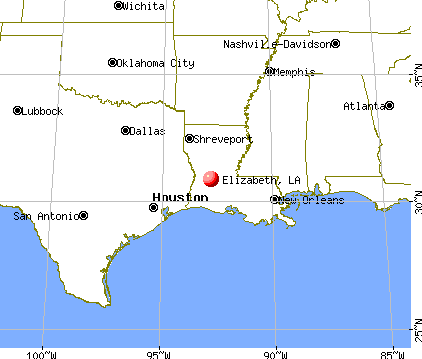 Elizabeth, Louisiana map