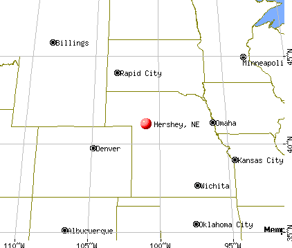 Hershey, Nebraska map