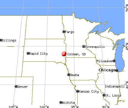 Colman, South Dakota map