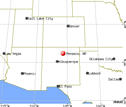 Penasco, New Mexico map