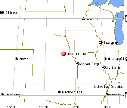 De Witt, Nebraska map