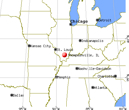 Thompsonville, Illinois map