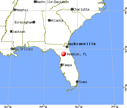 Reddick, Florida map