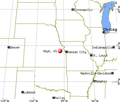 Hoyt, Kansas map