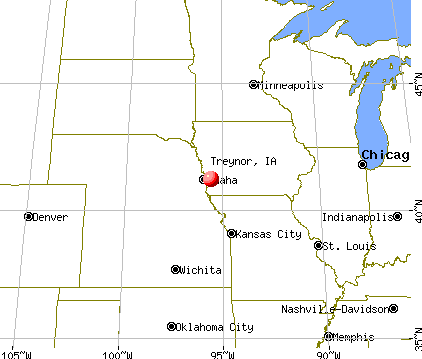 Treynor, Iowa map