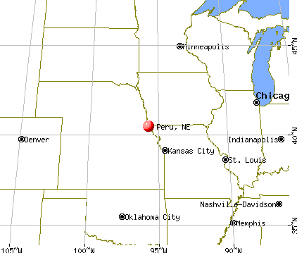 Peru, Nebraska map
