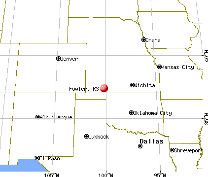 Fowler, Kansas map