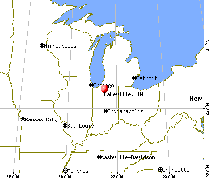 Lakeville, Indiana map