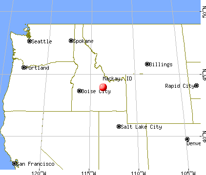 Mackay, Idaho map