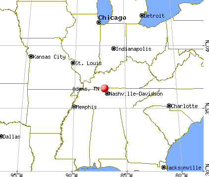 Adams, Tennessee map