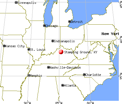 Stamping Ground, Kentucky map