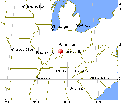 Medora, Indiana map