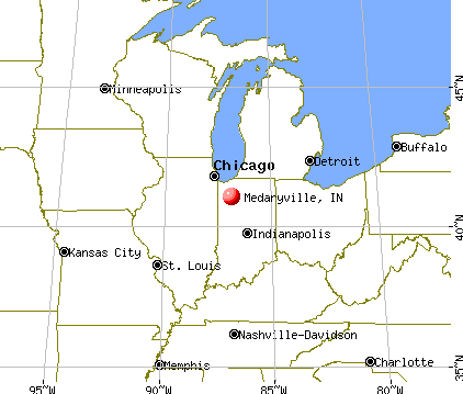 Medaryville, Indiana map