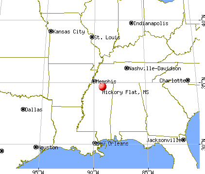 Hickory Flat, Mississippi map