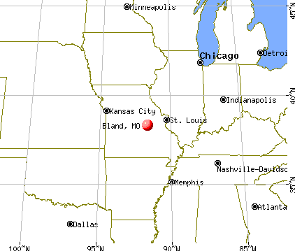 Bland, Missouri map
