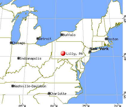 Lilly, Pennsylvania map