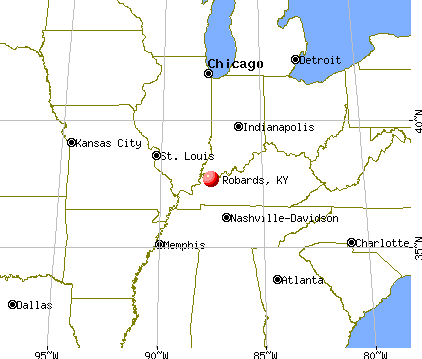 Robards, Kentucky map