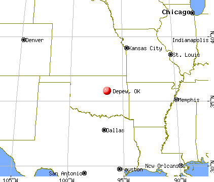 Depew, Oklahoma map