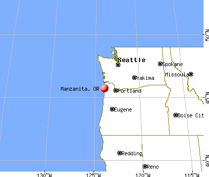 Manzanita, Oregon map