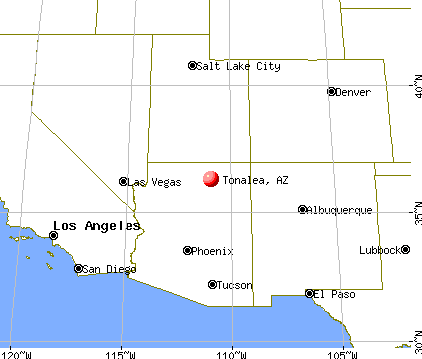 Tonalea, Arizona map