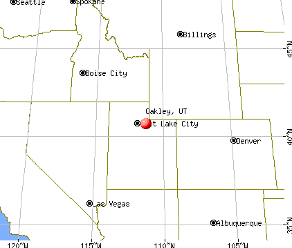 Oakley, Utah map