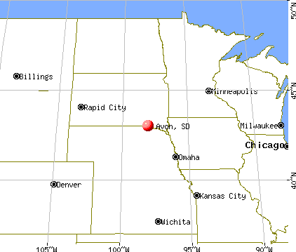 Avon, South Dakota map