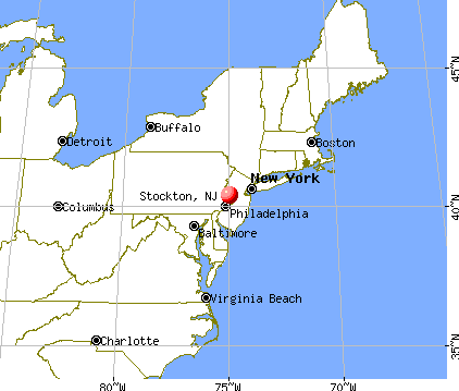 Stockton, New Jersey map