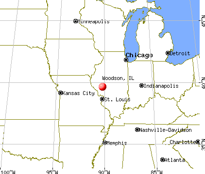 Woodson, Illinois map