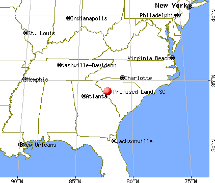 Promised Land, South Carolina map