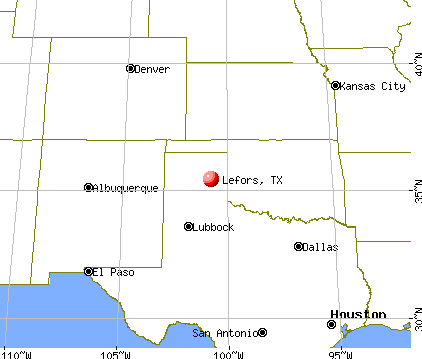 Lefors, Texas map