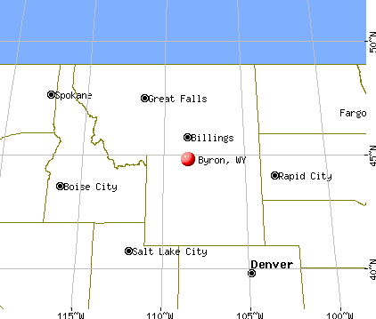 Byron, Wyoming map