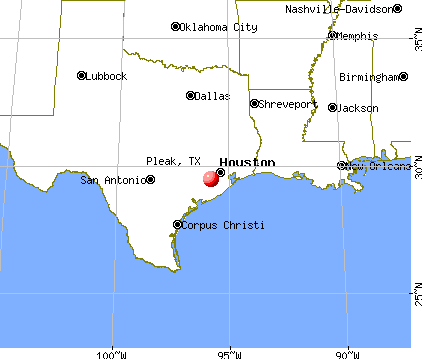 Pleak, Texas map