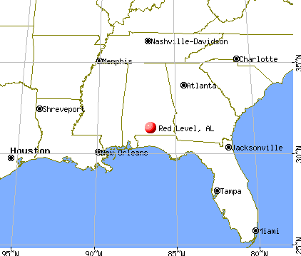 Red Level, Alabama map