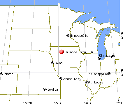 Gilmore City, Iowa map