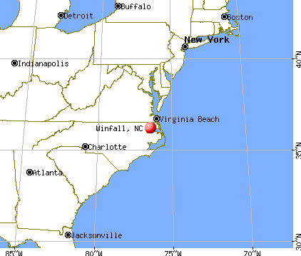 Winfall, North Carolina map