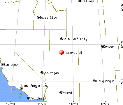 Aurora, Utah map