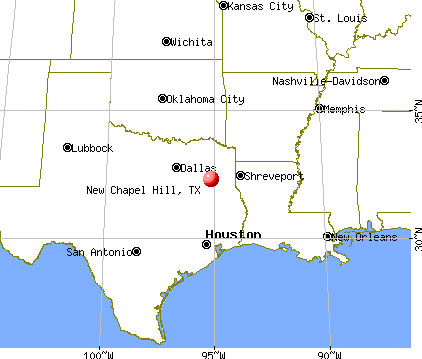 New Chapel Hill, Texas map